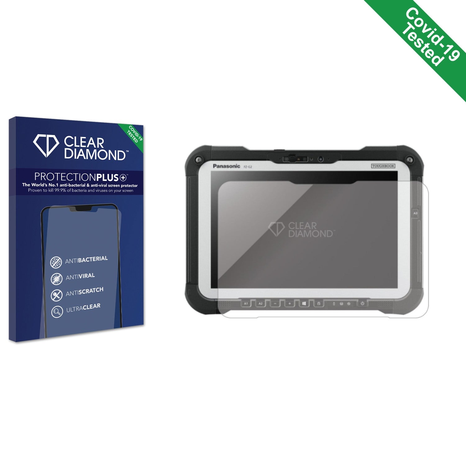 BROTECT Schutzglas Für Panasonic Toughbook FZ-A3 - 3er Pack 9H Härte