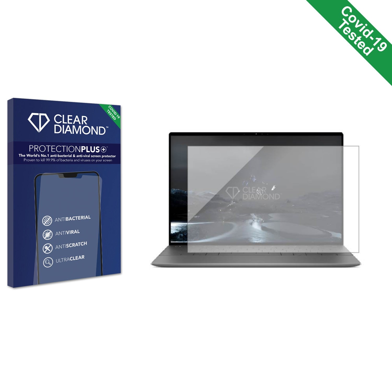 Clear Diamond Anti-viral Screen Protector for Dell XPS 13 9340 Touch ...