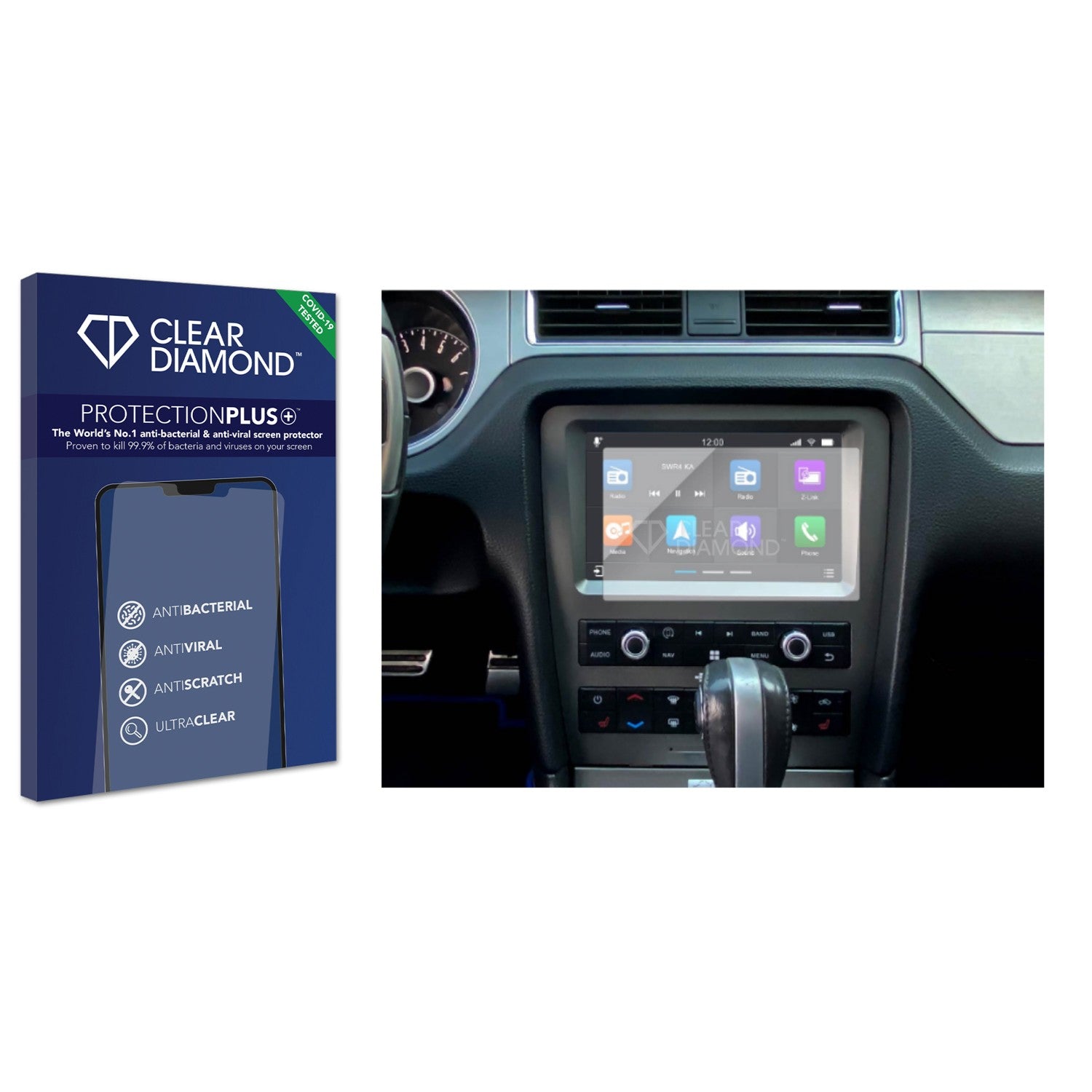 Clear Diamond Anti-viral Screen Protector for Dynavin D9-MST2010 ...