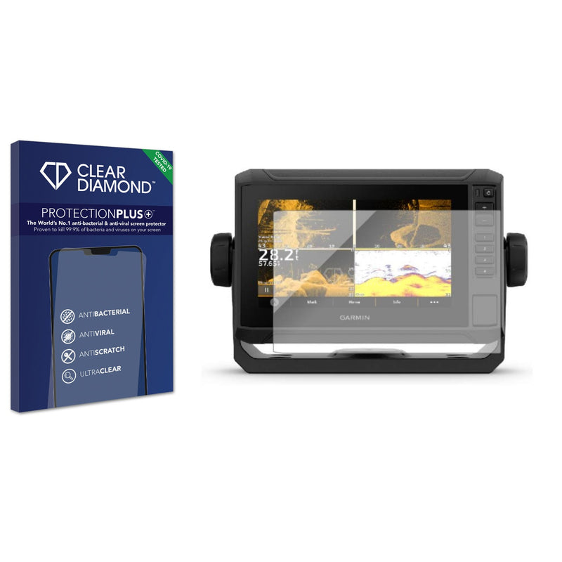 Clear Diamond Anti-viral Screen Protector for Garmin Echomap UHD2 75sv