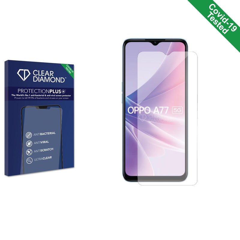 Clear Diamond Anti-viral Screen Protector for Oppo A77 5G