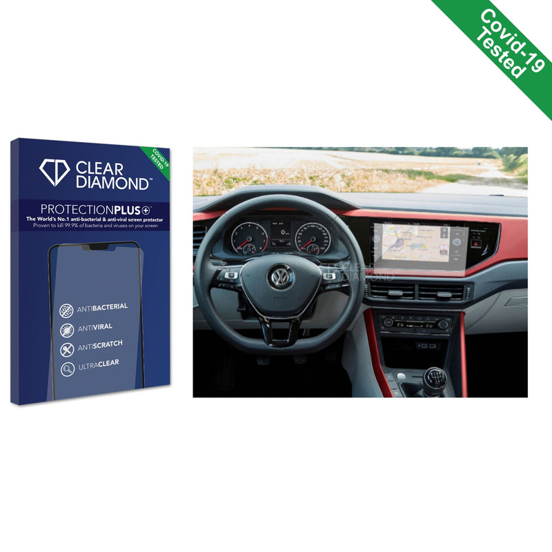 Clear Diamond Anti-viral Screen Protector for Volkswagen Polo VI Composition 6.5