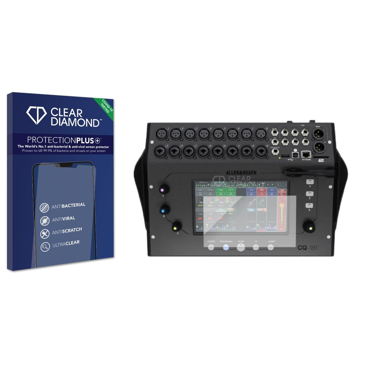 Clear Diamond Anti-viral Screen Protector for Allen&Heath dLive ...