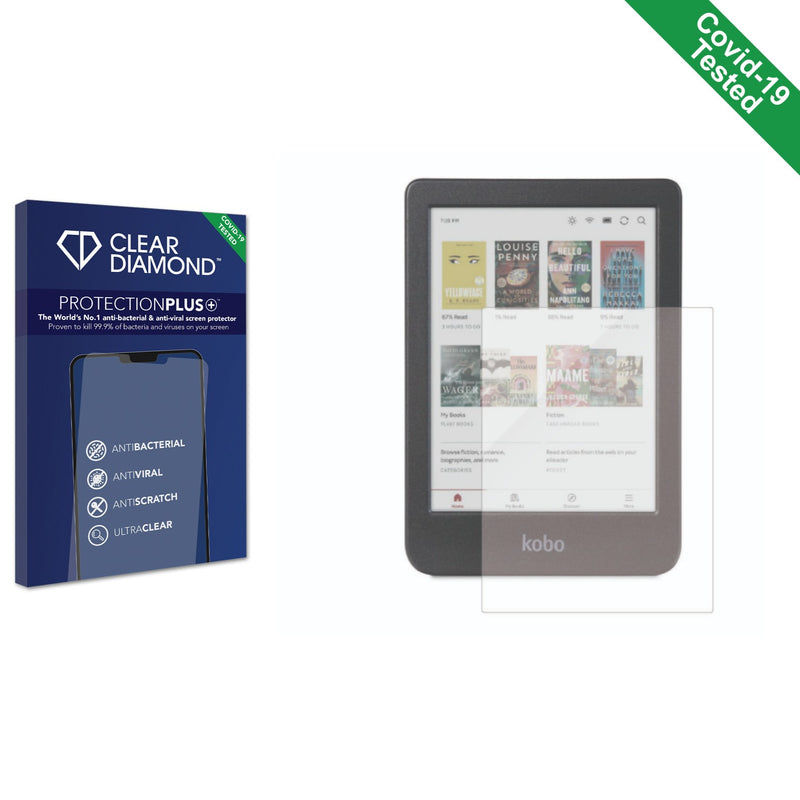 Clear Diamond Anti-viral Screen Protector for Kobo Clara Colour