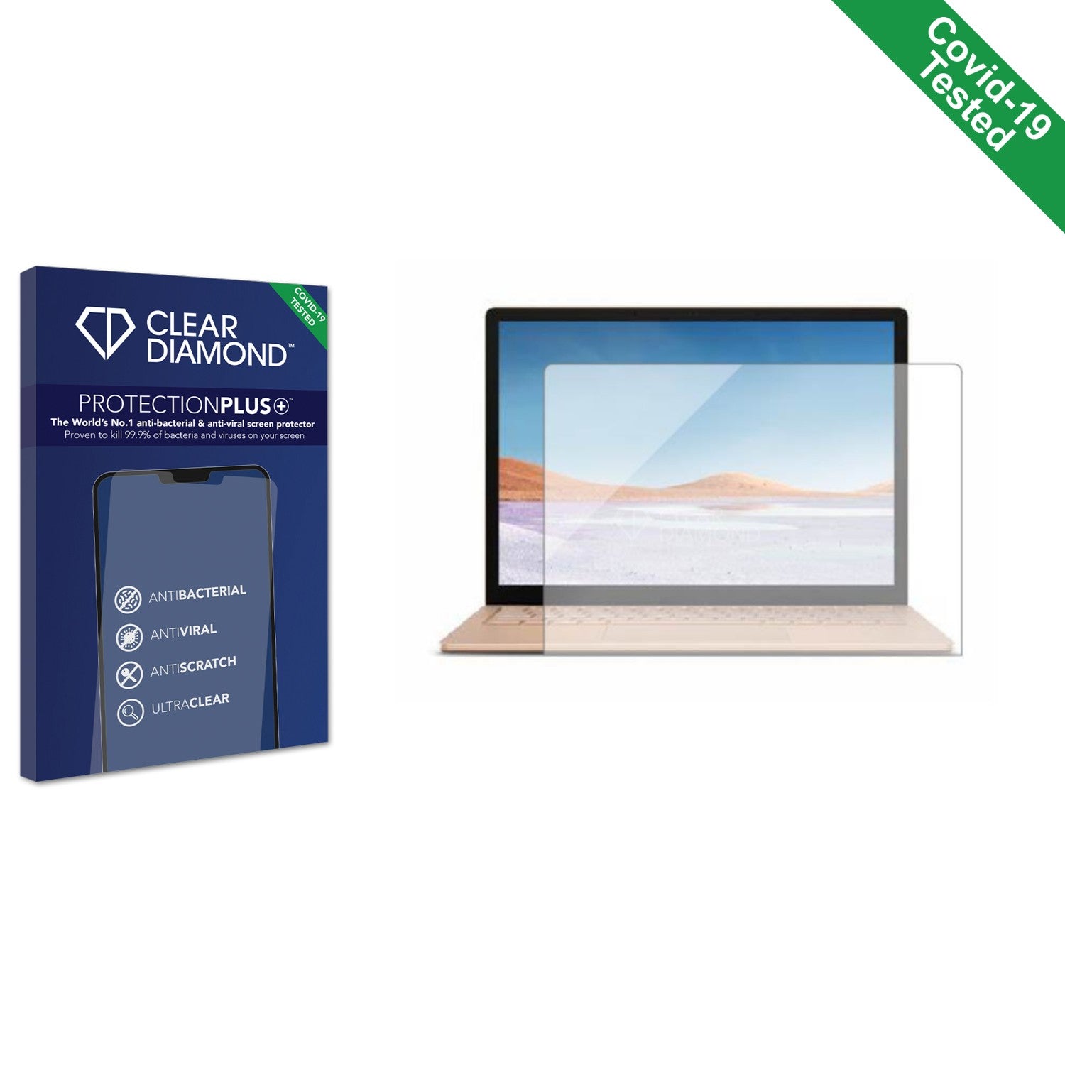 Clear Diamond Anti-viral Screen Protector for Microsoft Surface Laptop ...