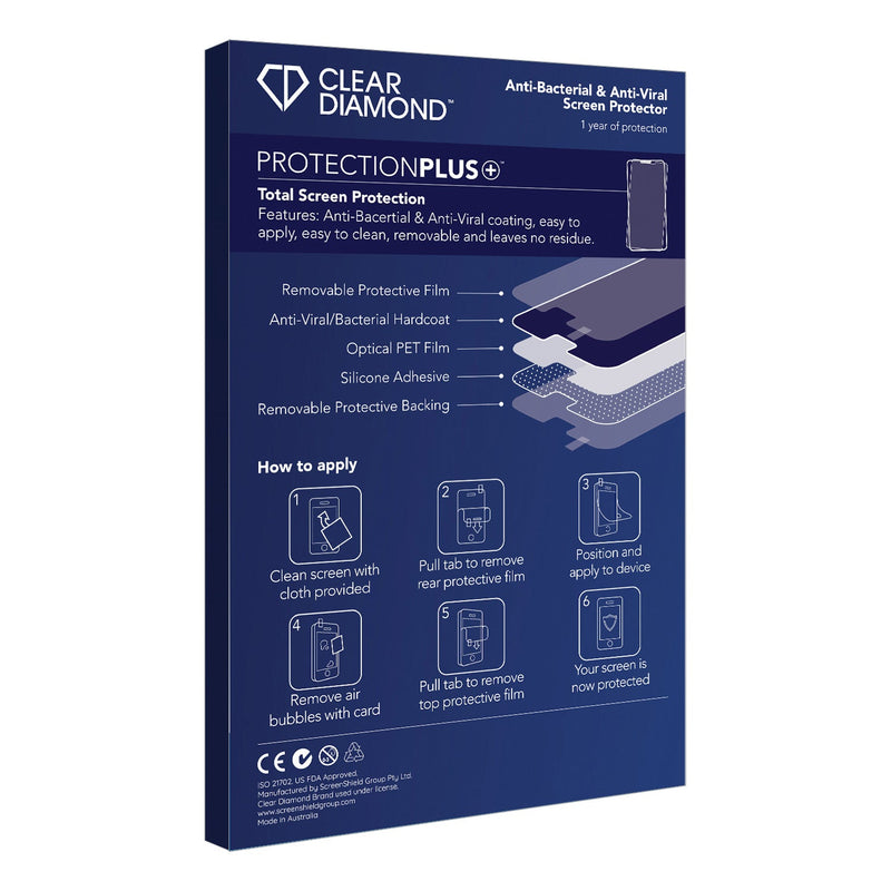 Clear Diamond Anti-viral Screen Protector for Dell Latitude 7350 Laptop