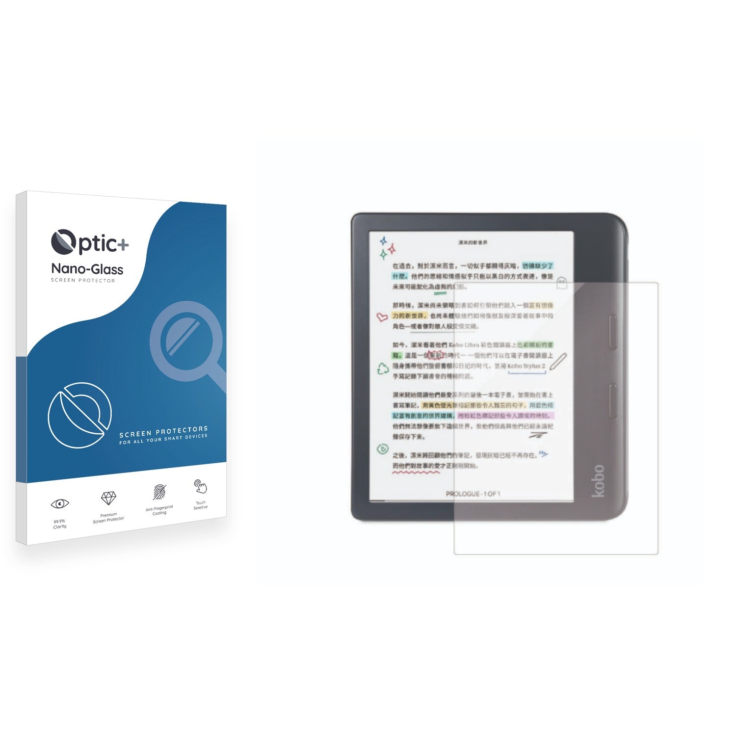 ELYCO Paper Screen Protector voor Kobo Libra Color 7 Inch ELYCO Paper Screen Protector voor Kobo Libra Color 7 Inch