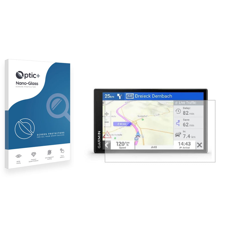 Optic+ Nano Glass Screen Protector for Garmin DriveSmart 66