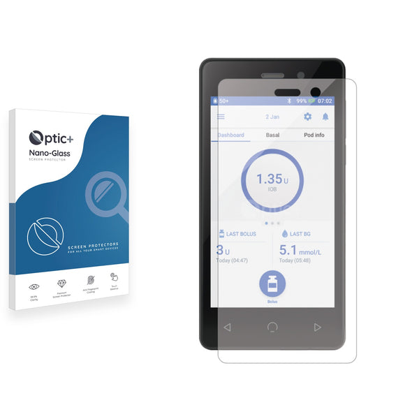 Optic+ Nano Glass Screen Protector for Omnipod 5