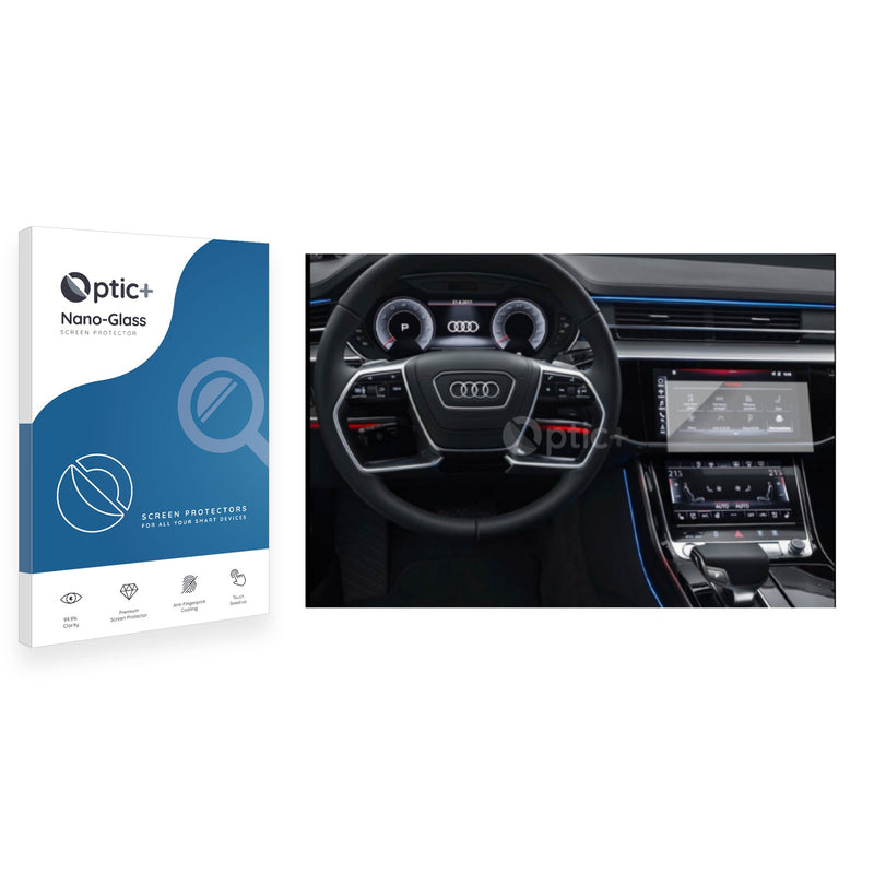 Optic+ Nano Glass Screen Protector for Audi A8 4N ab 2018 Virtual Cockpit