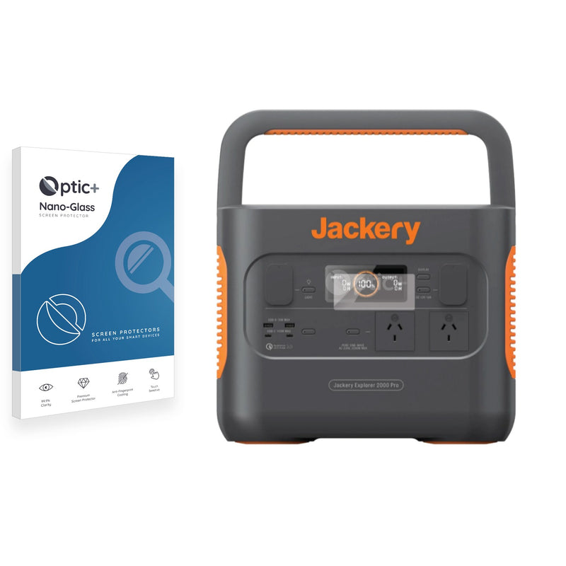 Optic+ Nano Glass Screen Protector for Jackery Explorer 2000 Pro Portable Power Station