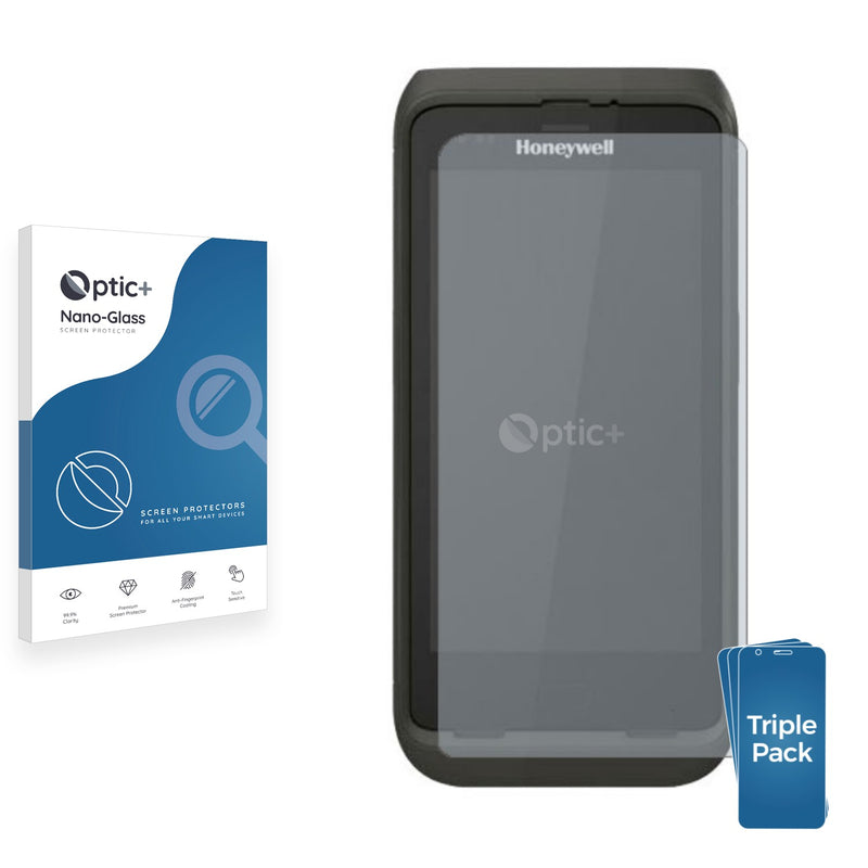 3pk Optic+ Nano Glass Screen Protectors for Honeywell CT45