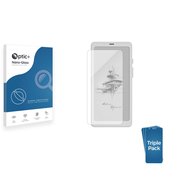 3pk Optic+ Nano Glass Screen Protectors for Onyx Boox Palma