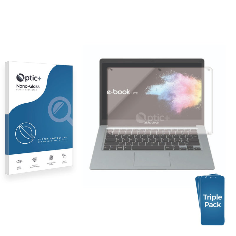 3-pack of Nano Glass screen protectors for Microtech CoreBook CB15I3