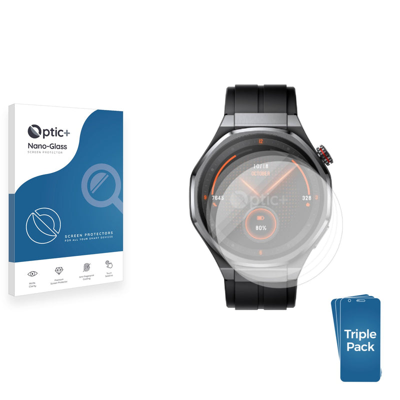 3-pack of Nano Glass screen protectors for Honor Watch 5 Ultra