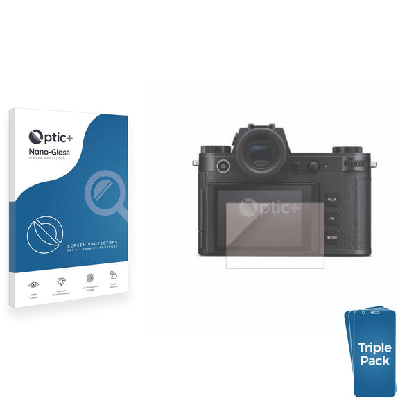 3pk Optic+ Nano Glass Screen Protectors for Leica SL3