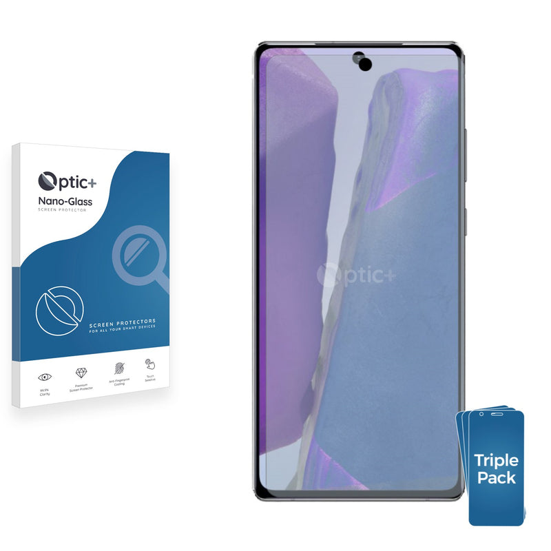 3pk Optic+ Nano Glass Screen Protectors for Samsung Galaxy Note 20