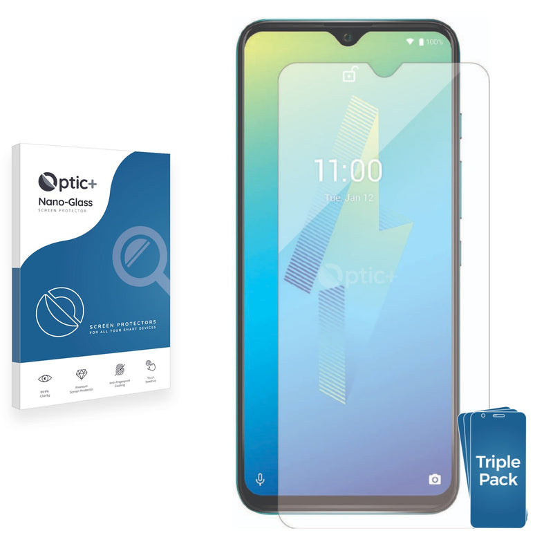 3pk Optic+ Nano Glass Screen Protectors for Wiko Power U10