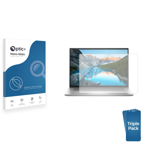 3-pack of Nano Glass screen protectors for Dell Inspiron 16 7630 Laptop