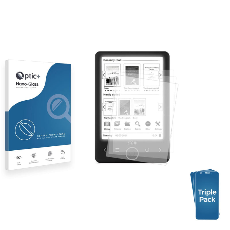 3-pack of Nano Glass screen protectors for SPC Light 2
