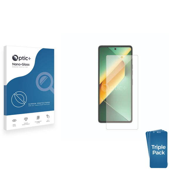 3pk Optic+ Nano Glass Screen Protectors for Tecno Pova 6 Pro