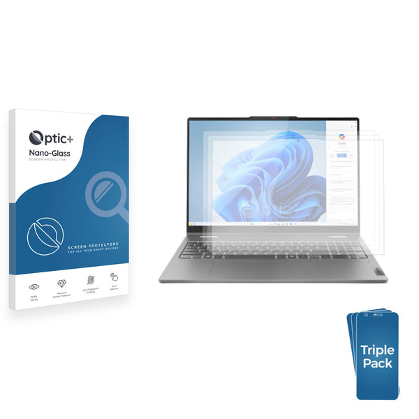 3-pack of Nano Glass screen protectors for Lenovo IdeaPad 5 2-in-1 16AHP9