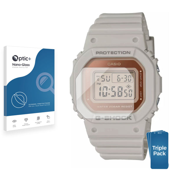 3pk Optic+ Nano Glass Screen Protectors for Casio G-Shock GMD-S5600