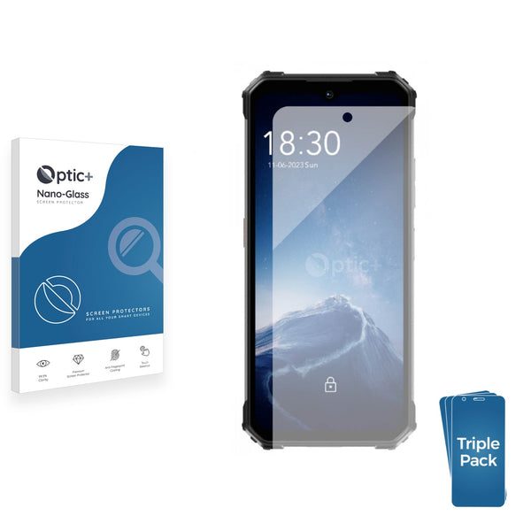 3pk Optic+ Nano Glass Screen Protectors for Oukitel WP26