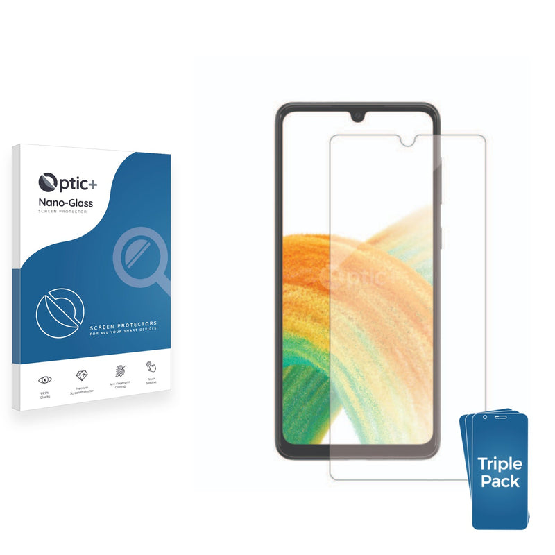 3pk Optic+ Nano Glass Screen Protectors for Samsung Galaxy A33 5G