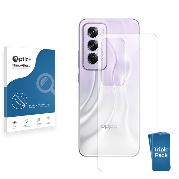 3pk of Nano Glass rear protectors for Oppo Reno 12 Pro