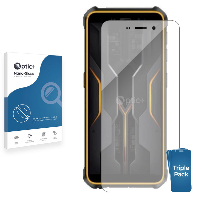 3pk Optic+ Nano Glass Screen Protectors for Ulefone Armor X12 Pro