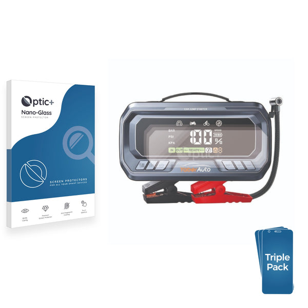 3-pack of Nano Glass screen protectors for YaberAuto YA90 Jump Starter