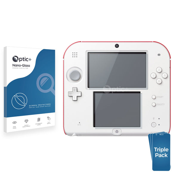 3pk Optic+ Nano Glass Screen Protectors for Nintendo 2DS