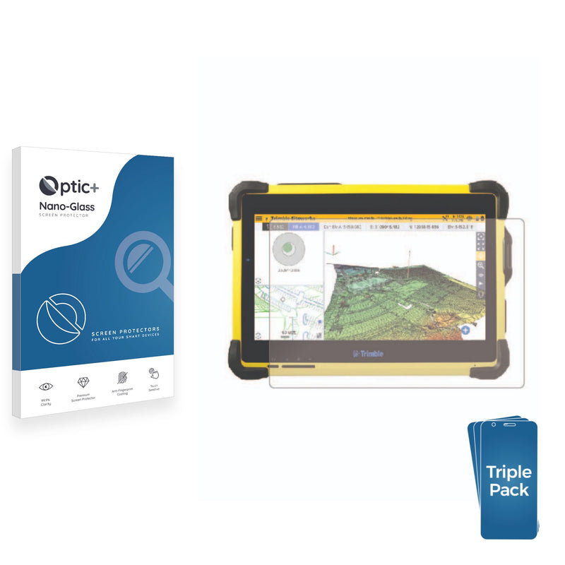 3pk Optic+ Nano Glass Screen Protectors for Trimble T10