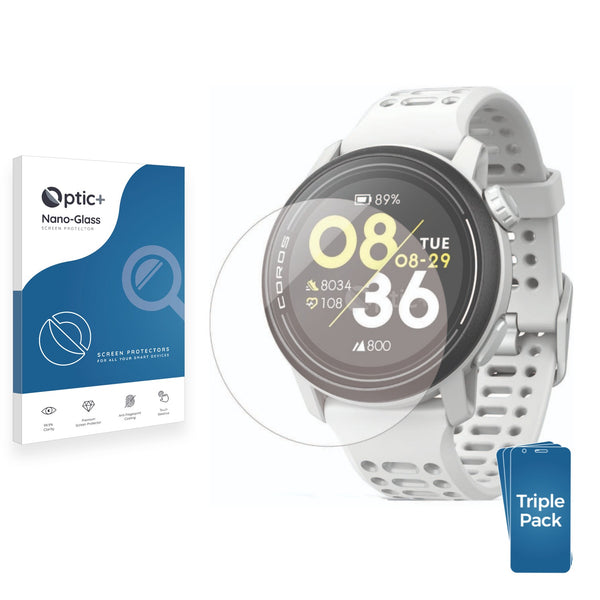 3-pack of Nano Glass screen protectors for Coros Pace 3 