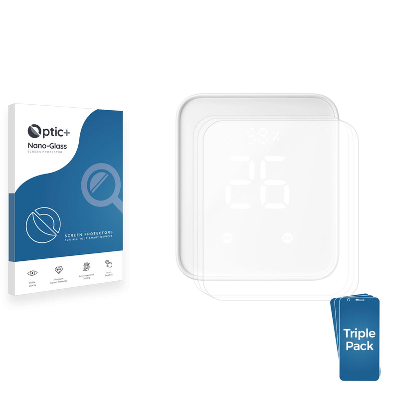 3-pack of Nano Glass screen protectors for SwitchBot Hub 2