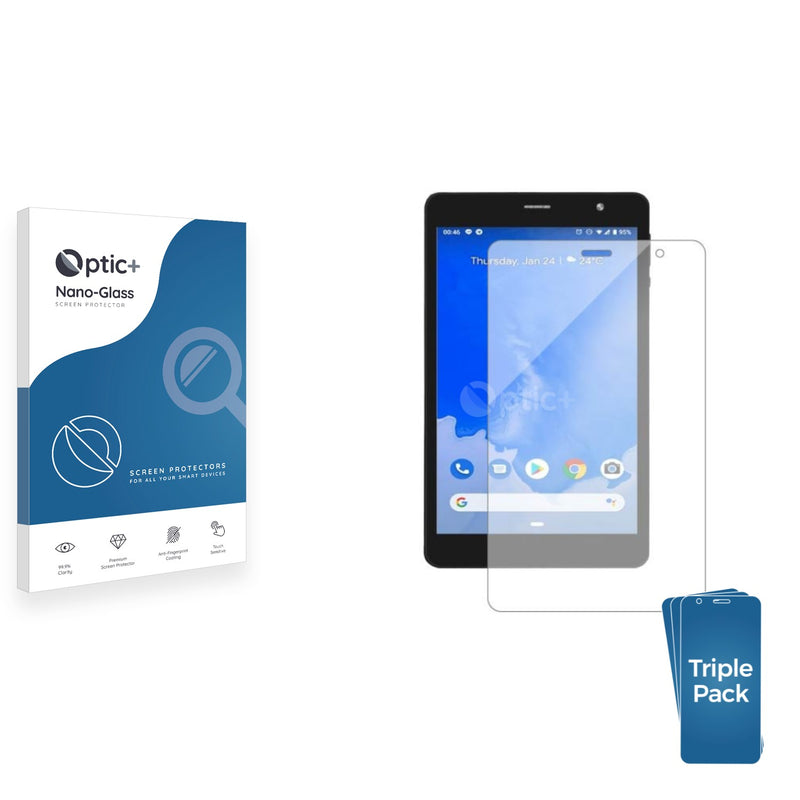 3pk Optic+ Nano Glass Screen Protectors for SZTPS Tablet 8"