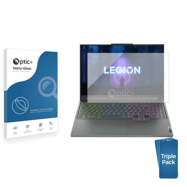 3pk Optic+ Nano Glass Screen Protectors for Lenovo Legion Slim 5 16