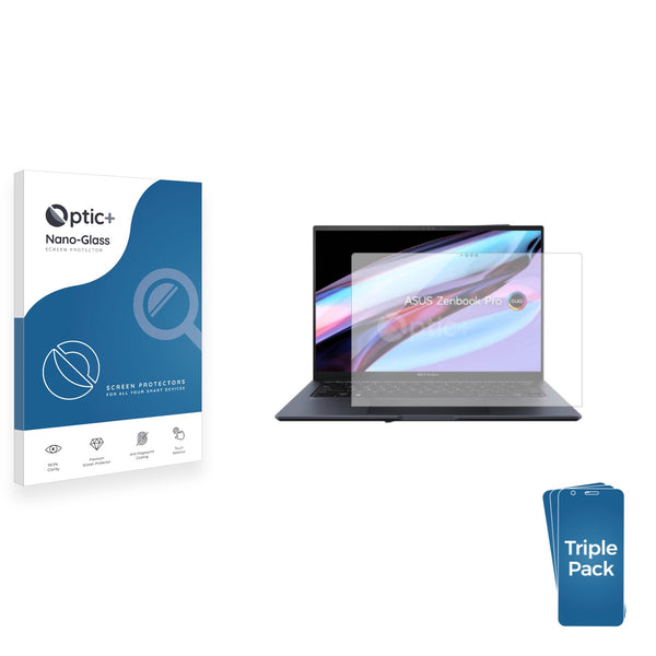 3-pack of Nano Glass screen protectors for ASUS ZenBook Pro 14 UX6404V