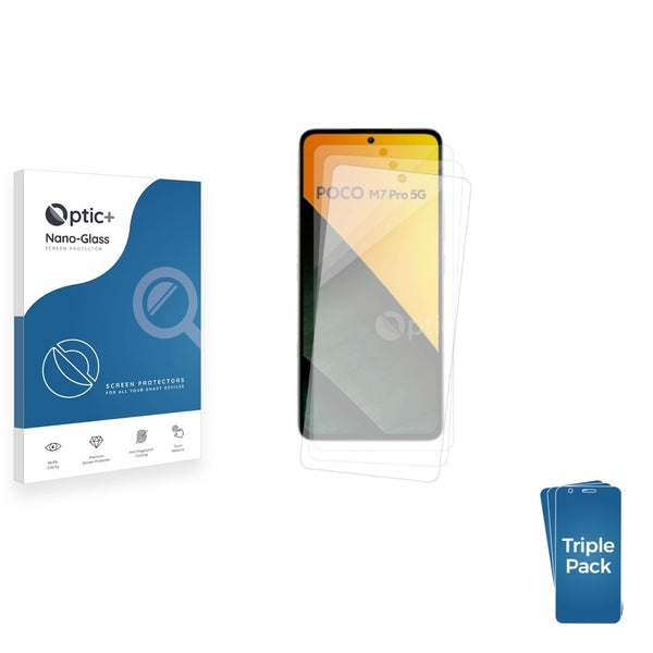 3-pack of Nano Glass screen protectors for Xiaomi Poco M7 Pro