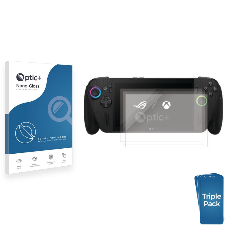 3-pack of Nano Glass screen protectors for ASUS ROG Ally X 2025