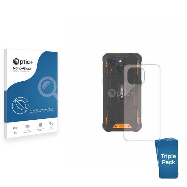 3pk Optic+ Nano Glass Rear Protectors for Oukitel WP32 (Back)