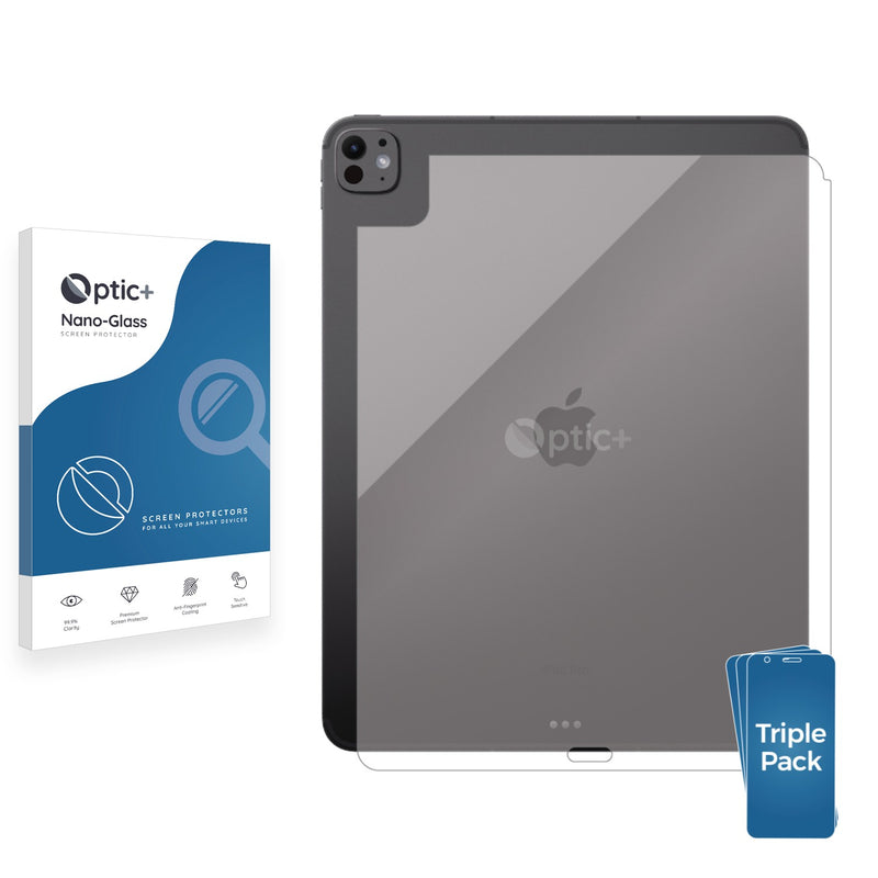 3pk Optic+ Nano Glass Rear Protectors for Apple iPad Pro 13" 2024 (Back)
