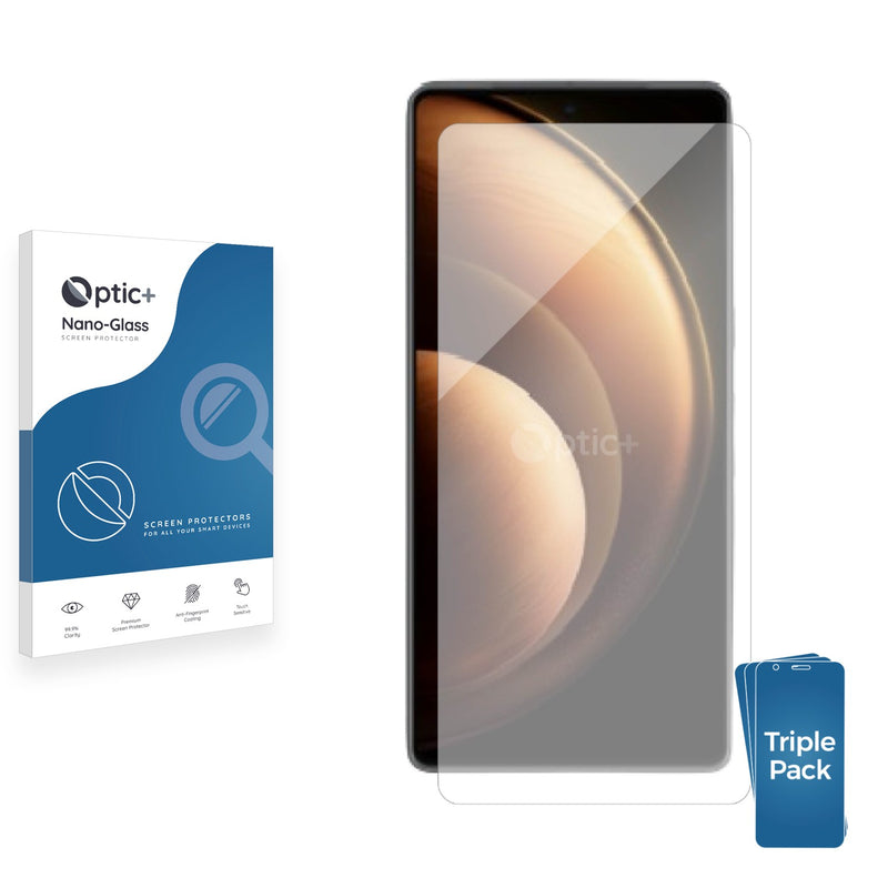 3pk Optic+ Nano Glass Screen Protectors for Vivo X100 Pro