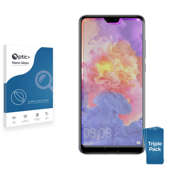 3pk Optic+ Nano Glass Screen Protectors for Huawei P20 Pro