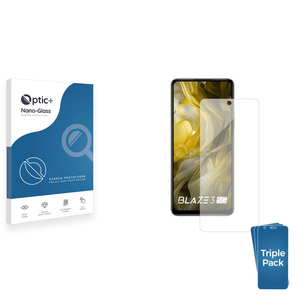 3-pack of Nano Glass screen protectors for Lava Blaze 3