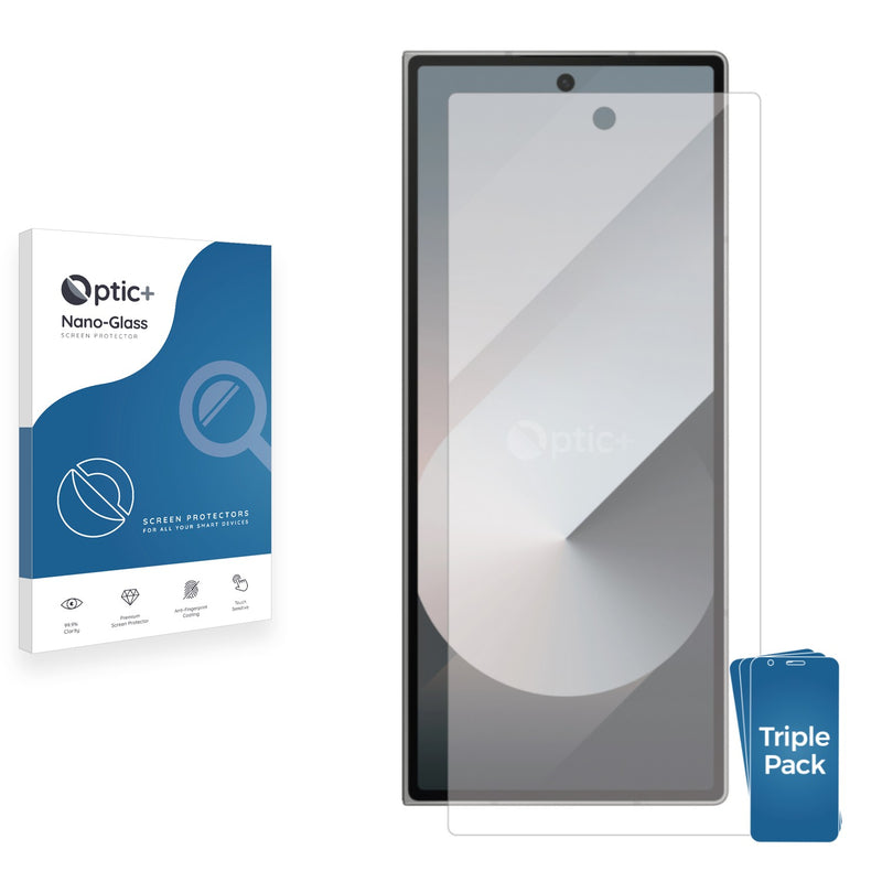 3pk Optic+ Nano Glass Screen Protectors for Samsung Galazy Z Fold6