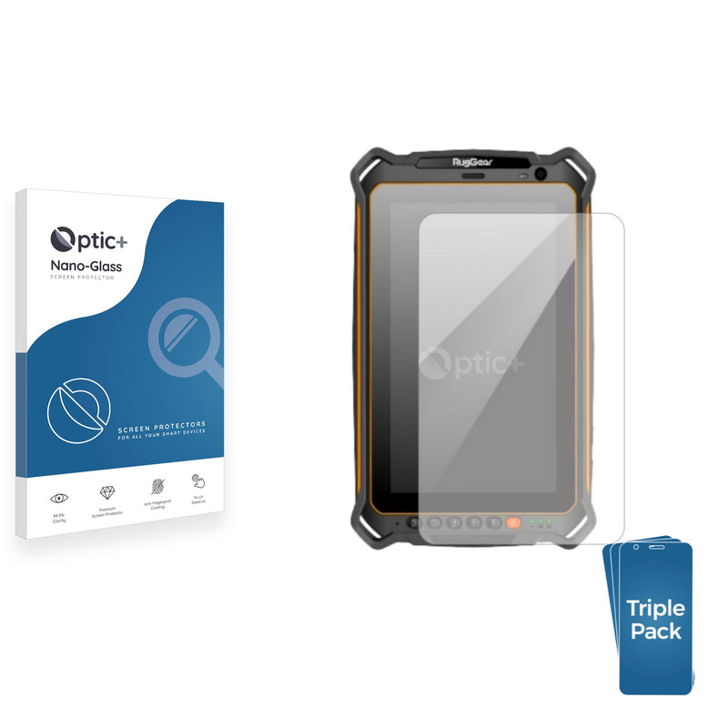 3pk Optic+ Nano Glass Screen Protectors for RugGear -SW