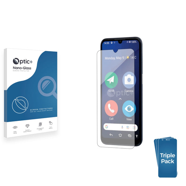 3pk Optic+ Nano Glass Screen Protectors for Doro 8200