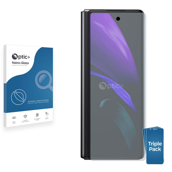 3pk Optic+ Nano Glass Screen Protectors for Samsung Galaxy Z Fold 2 5G